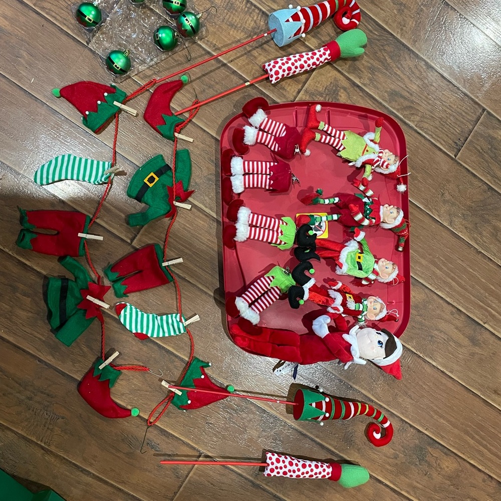Elf theme Christmas decorations